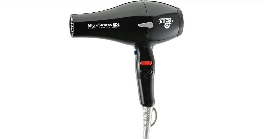 ETI Haartrockner Micro Stratos SDL schwarz 2300-2500W 230/240V silent digital light Preis Gesenkt