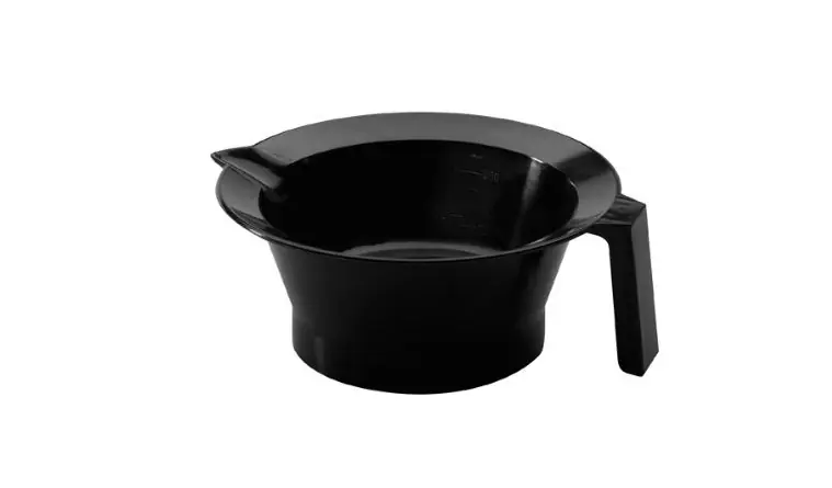 Neu Comair Färbeschale schwarz mit Gummiring und Griff
