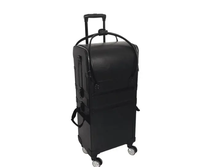 Comair Werkzeugkoffer Aluminium Duo schwarz 3 auf Rollen mit abnehmbaren Taschen Preisreduziert