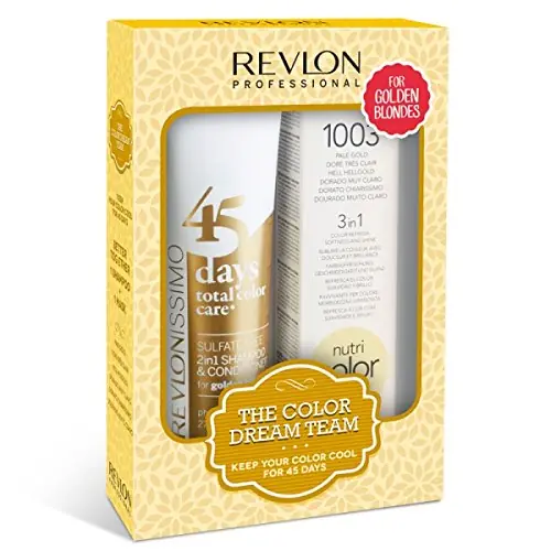 Sonderangebot Revlon Revlonissimo 45 Days golden Blondes 275 ml + Revlon Nutri Color Hellgold 1003 100 ml