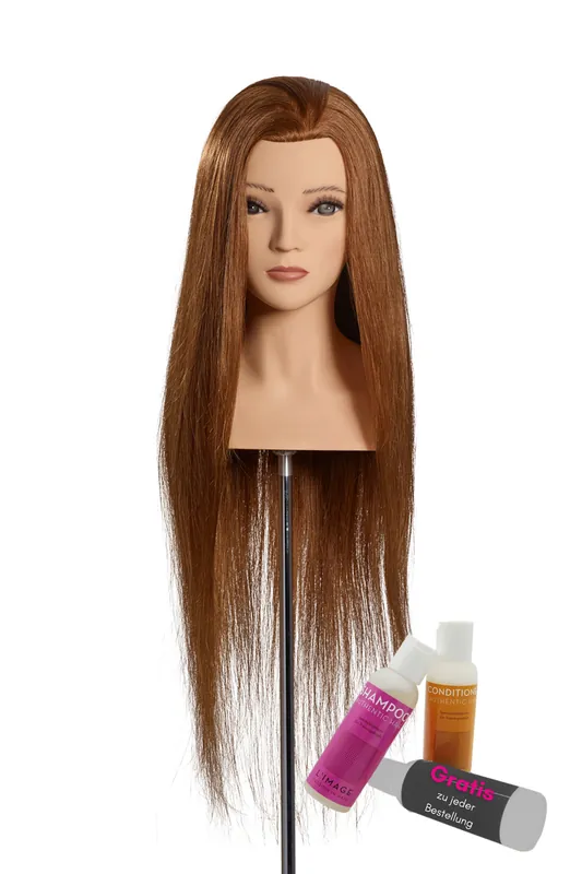 Rabatt Limage Championskopf CHIARA 60cm, indische Echthaar, mittelblond