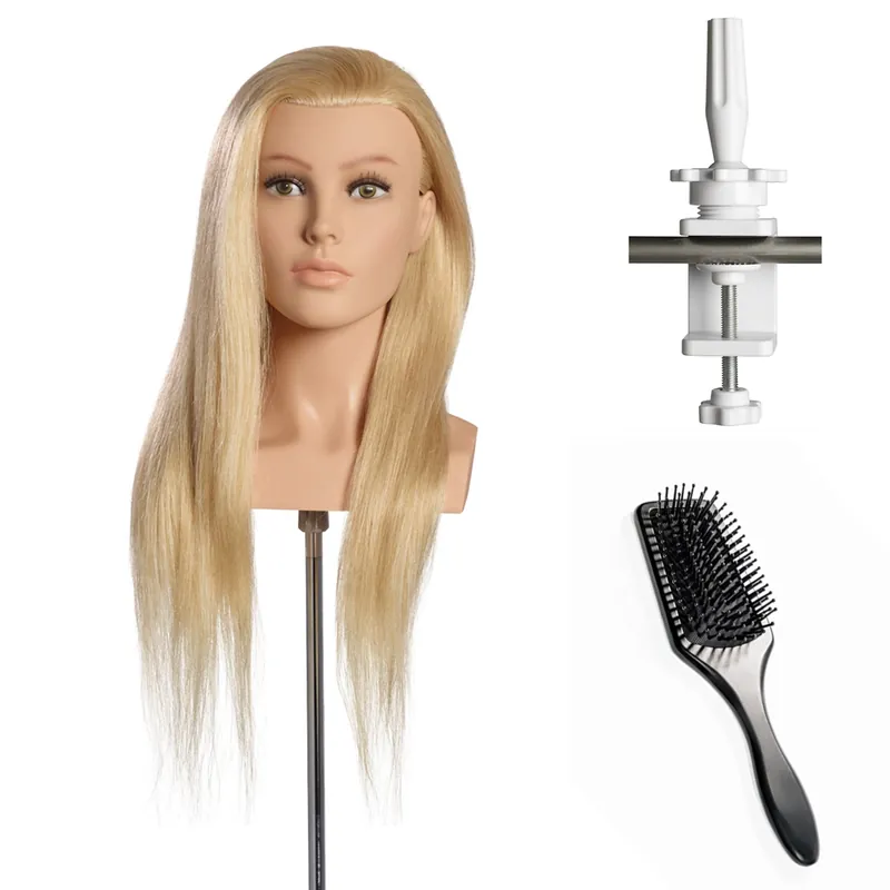Limage UPDO-SET - Übungskopf LOUISA 60cm lichtblond, mit Stativ & Bürste Kracherpreis