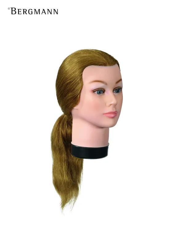 Abverkauf Bergmann Übungskopf TEENY , Medium, blond, Echthaar 40-45cm