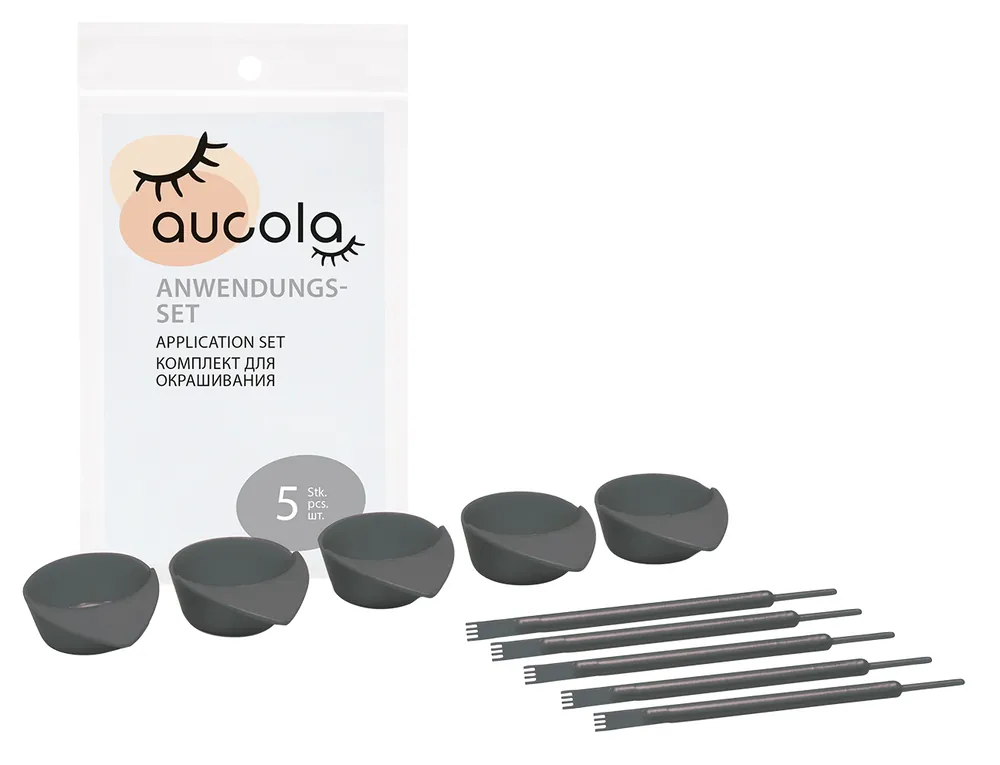 Super-Preis aucola Anwendungsset für Augenbrauen- & Wimpernfarbe