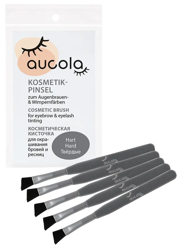 aucola Kosmetikpinsel hart 5er Set für Augenbrauen- & Wimpernfarbe Mega-Angebot