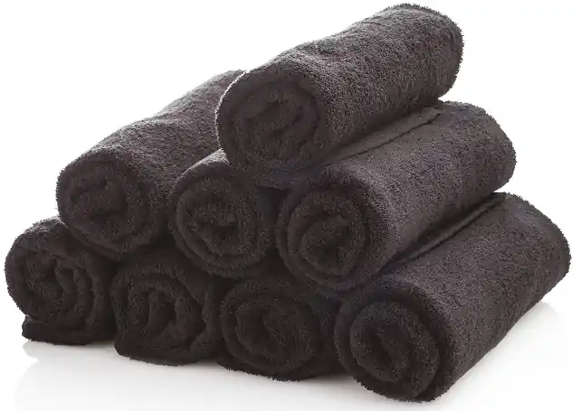 Must-Have Friseurbedarf Tekno Quality 12x Frotteehandtücher Schwarz XanitaliaPro