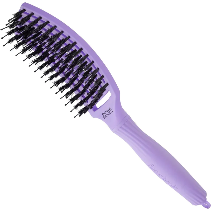 Olivia Garden Combo medium, lavender Fingerbrush Detangler Bürste mit Wildschweinborsten Sonderaktion
