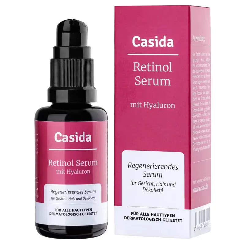 Casida Retinol Serum mit Hyaluron Dispenser 30 ml Garantierte Lieferung