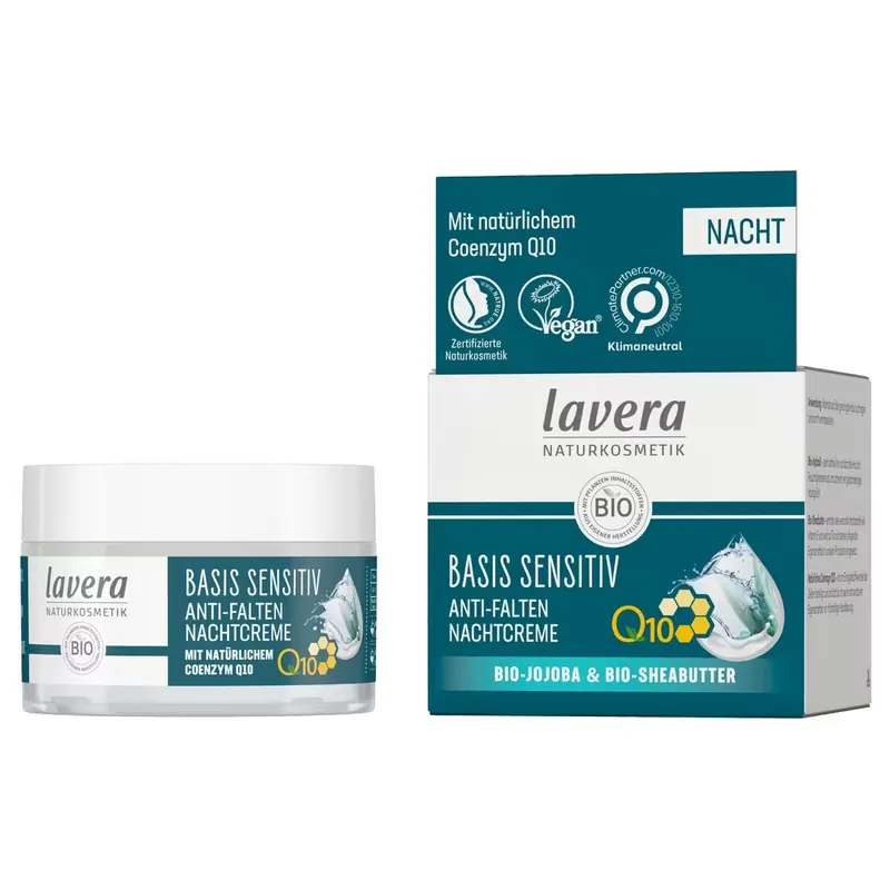 Saisonangebot Lavera Anti-Falten Nachtcreme Q10 basis sensitiv 50 ml