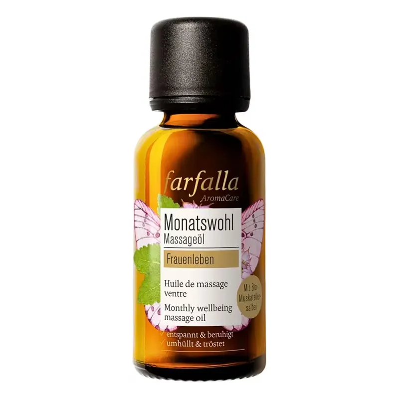 Farfalla Frauenleben Monatswohl Massageöl Muskateller 30 ml Must-Have