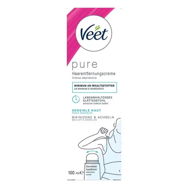 Preisknaller Veet Pure Enthaarungscreme Bikini & Achseln sensible Haut 100 ml