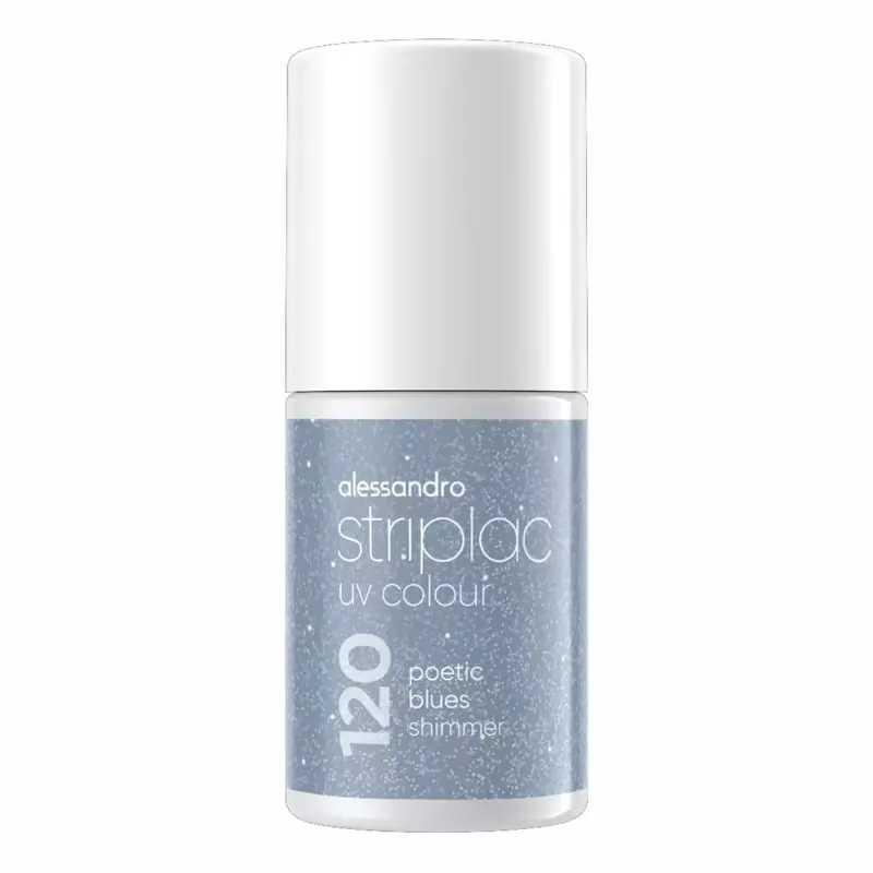 Schnäppchen Alessandro Striplac UV Colour 120 Poetic Blues Shimmer 6.5 ml 101 White Honeymoon
