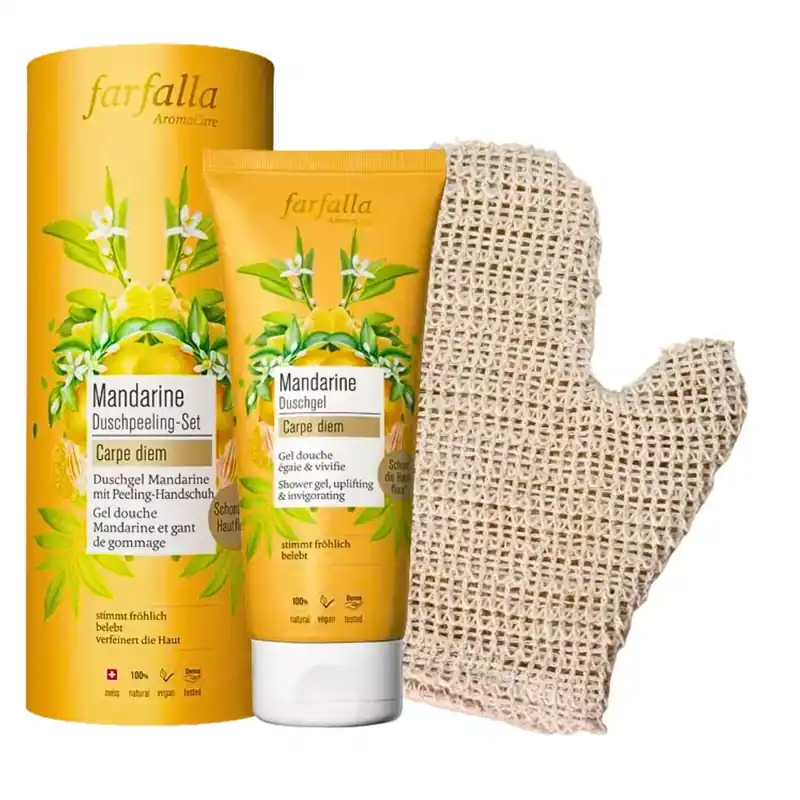 Günstig Farfalla Duschpeeling-Set Mandarine