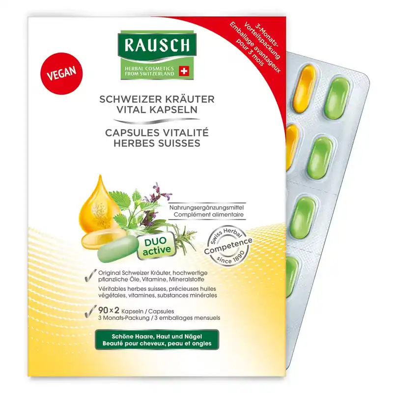 Neuheit Rausch Schweizer Kräuter Vital Kapseln 60 Stück