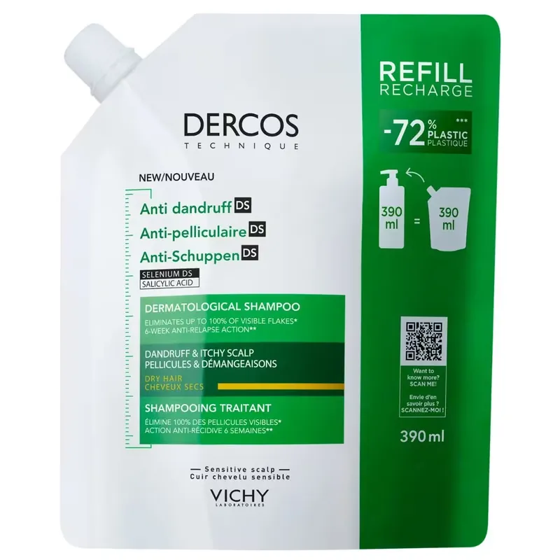 Vichy Dercos Anti Schuppen Shampoo trockene Haare refill 390 ml Jetzt Bestellen