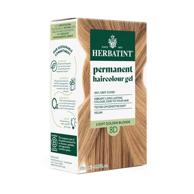 Herbatint Haarfärbegel 8D Helles Goldblond 170 ml Knallerangebot