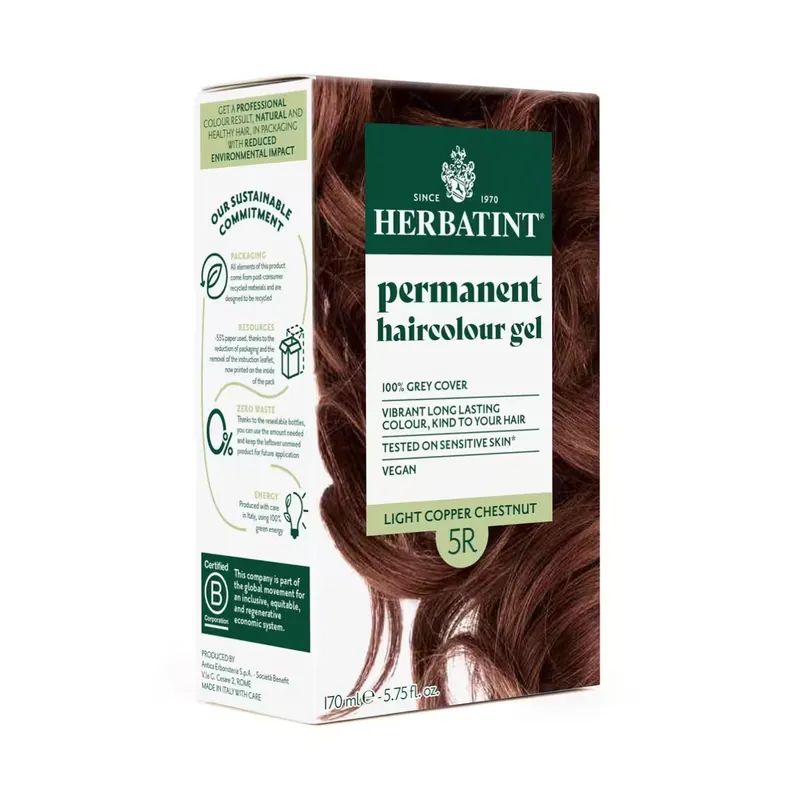 Herbatint Haarfärbegel 5R Helles Kupfer-Kastanienbraun 170 ml Heißes Angebot