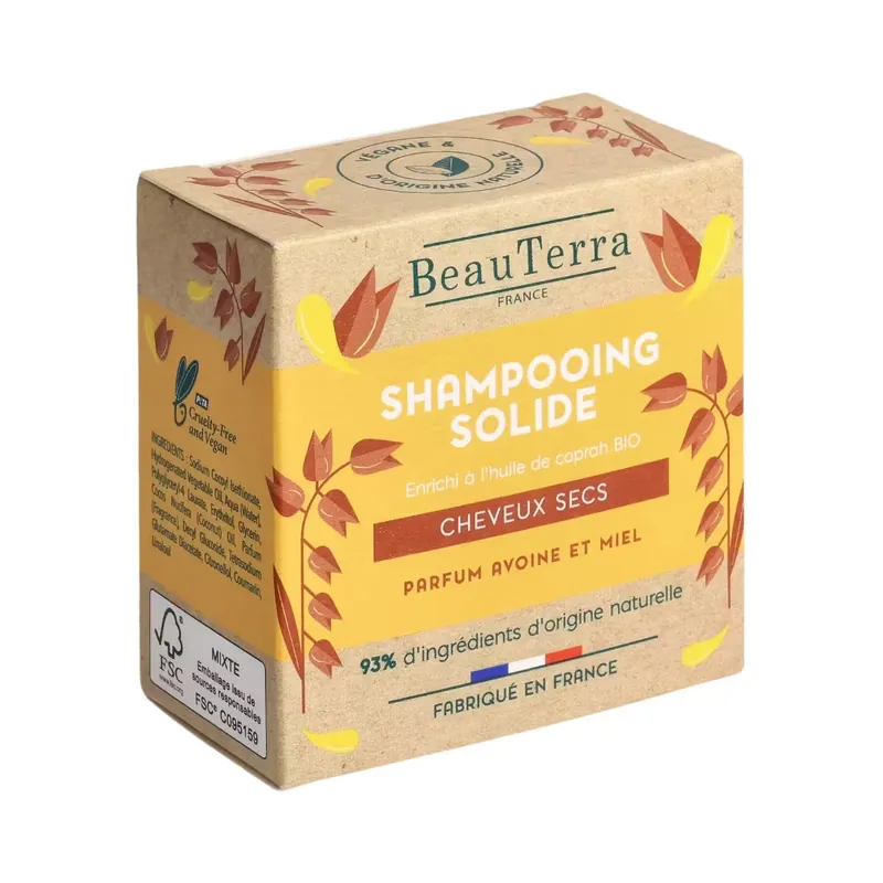 BeauTerra Festes Shampoo trockenes beschädigtes Haar 75 g Nur Heute