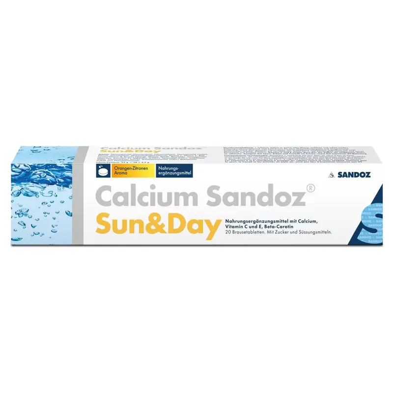 Garantierte Lieferung Calcium Sandoz Sun & Day Brausetabletten 20 Stück