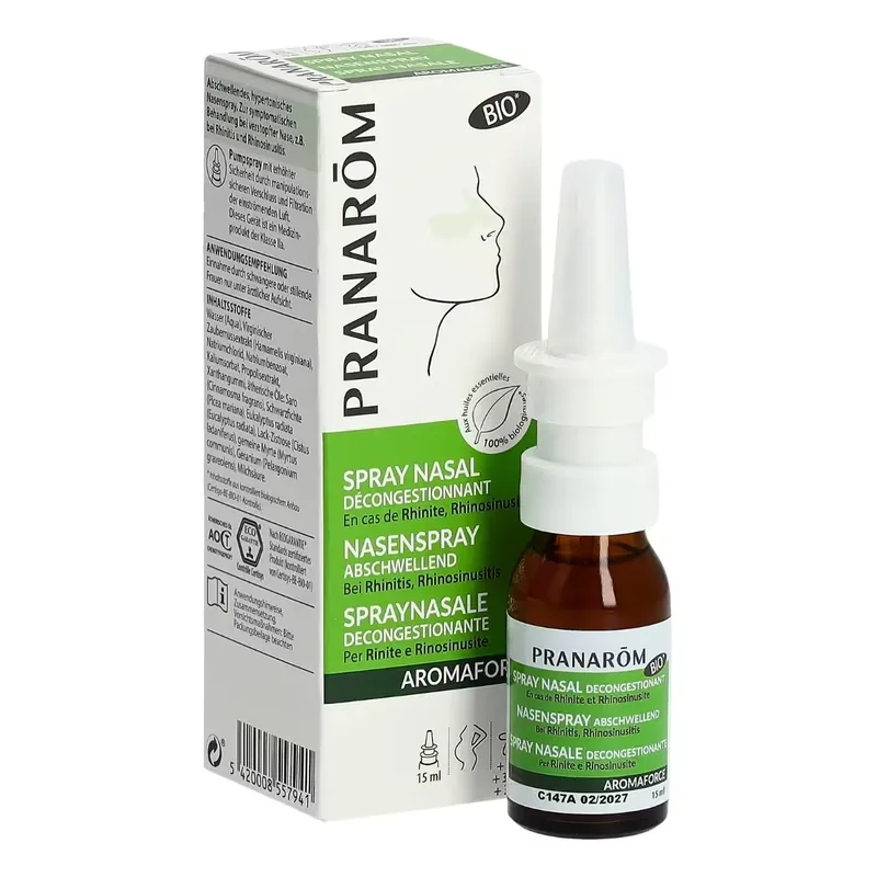 Pranarom Aromaforce Nasenspray abschwellend Bio 15 ml Aktuell
