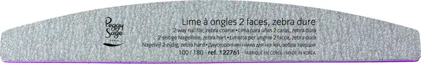 Begrenztes Angebot 2-seitige sichelförmige Nagelfeile 100 / 180