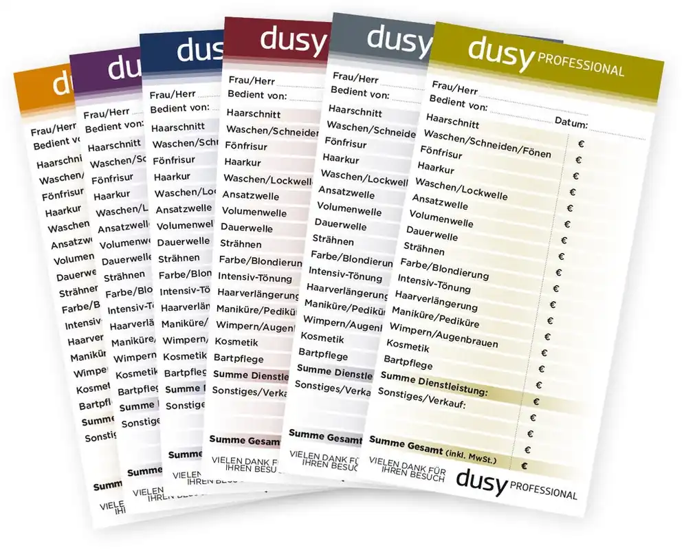 Dusy Bedienungsblocks 70 g 6-farbig 60 Stück Wochenendangebot