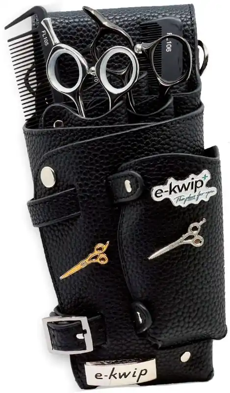 E-Kwip+ Future Black Titan 2 Scheren mitTasche und Pins Garantierte Lieferung