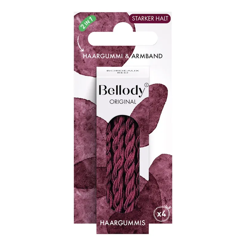 Neu Im Sortiment Bellody Original Haargummis Bordeaux Red (Rot)