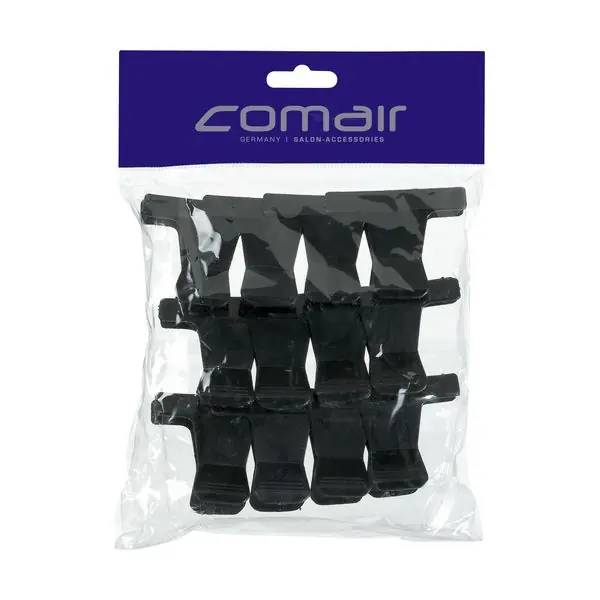 Comair Friseurzubehör Abteil Plastikklammer Schwarz Kurz Set Saisonangebot