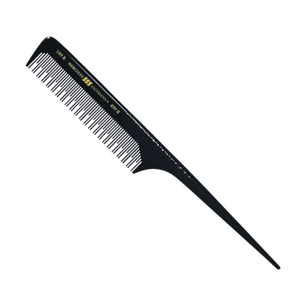 Zertifiziert Hercules Sägemann NYH Ebonit Kamm Toupierstielkamm 8'' No. 189R-499R