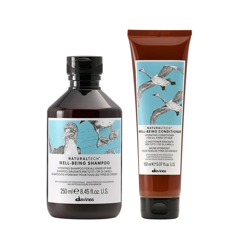 Davines Natural Tech Well Being Set Shampoo 250ml + Conditioner 150ml Knallerangebot