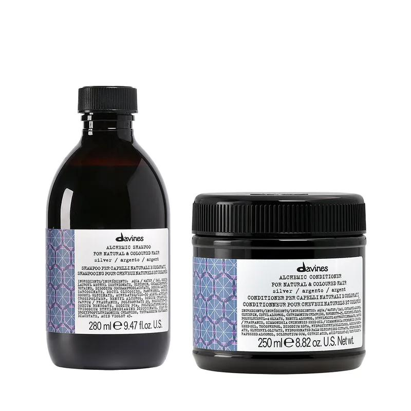 Kracherpreis Davines Alchemic Silver Set Shampoo 280 ml + Conditioner 250 ml