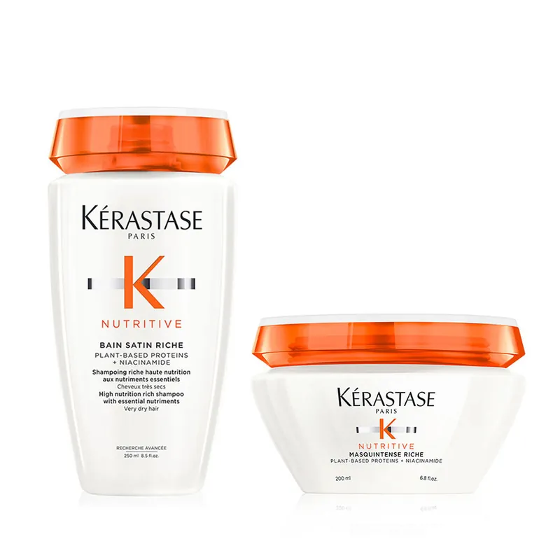 Ausverkauf KÉRASTASE Nutritive Bain Satin Riche Shampoo 250 ml + Masquintense Riche 200 ml