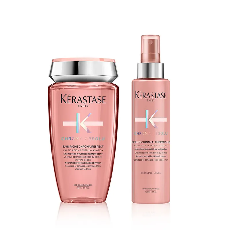 Versand Am Gleichen Tag KÉRASTASE Chroma Absolu Set Bain Riche Chroma Respect 250 ml + Serum Chroma Protect 150 ml