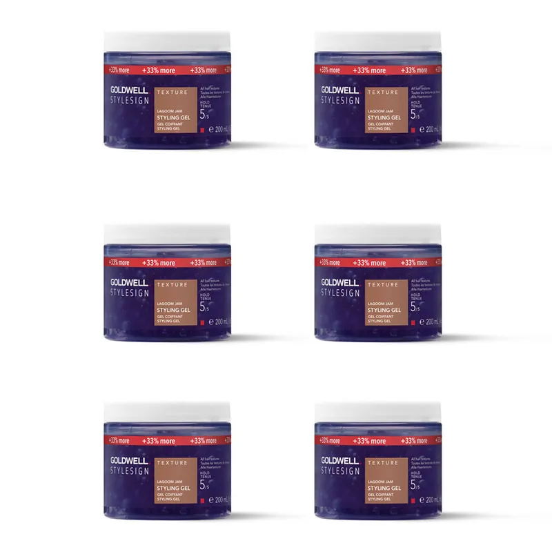 Sichere Zahlung 6x Goldwell StylesignXL Texture Lagoom Jam Styling Gel 200 ml