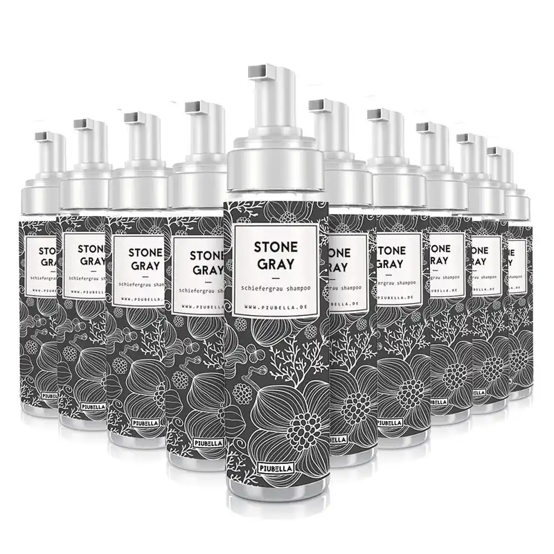 Sale 10x Piubella STONE GRAY SPARSET - schiefergrau Tönungsshampoo 200 ml