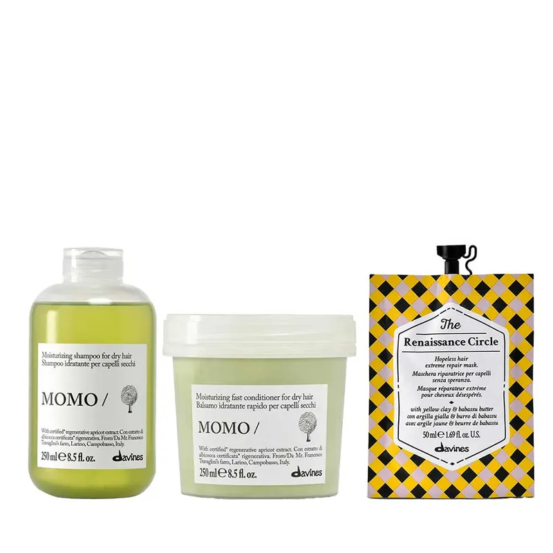 Davines MOMO Set Shampoo 250 ml + Conditioner 250 ml + The Renaissance Circle 50 ml Sonderaktion