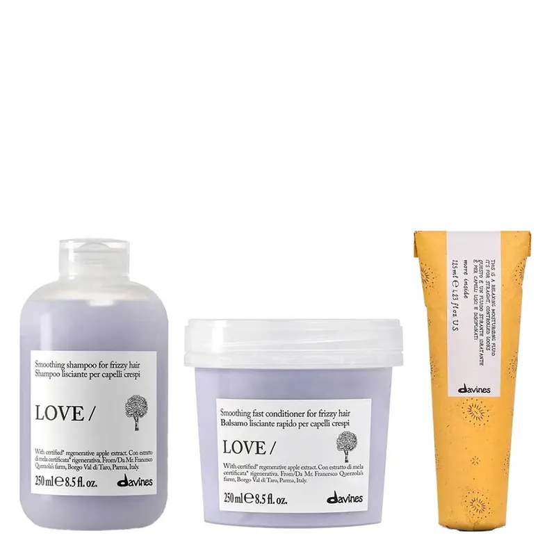 Top-Angebot Davines LOVE SMOOTH Set Shampoo 250 ml + Conditioner 250 ml + Relaxing Moisturizing Fluid 125 ml