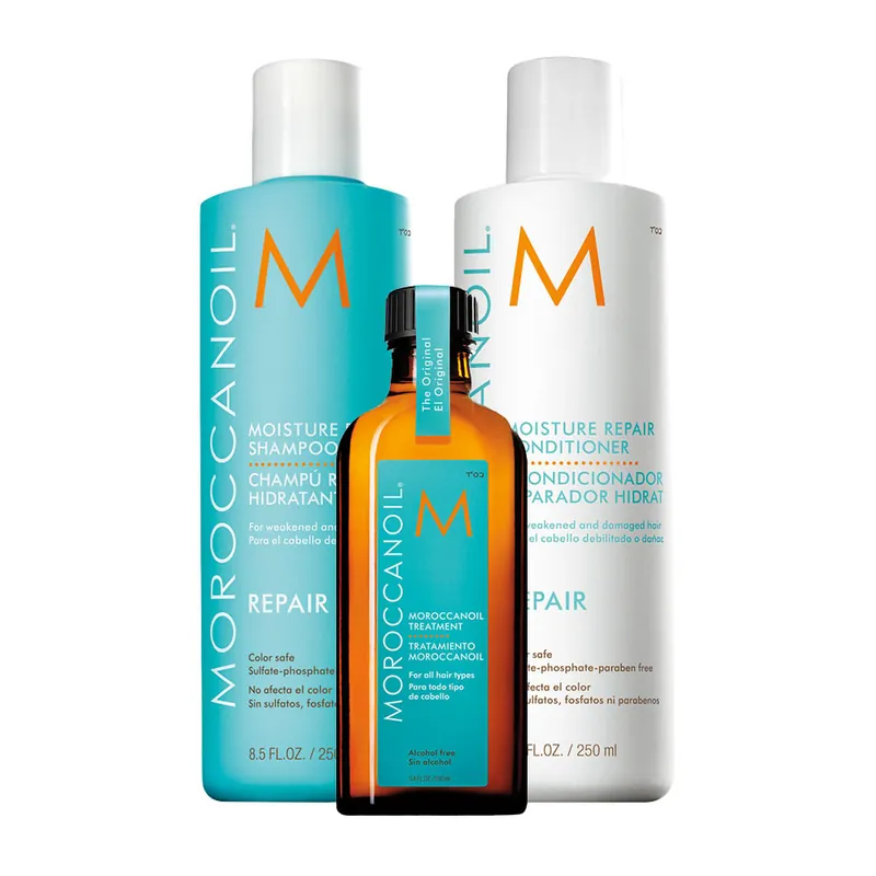 Moroccanoil Moisture Set Repair Shampoo 250 ml + Repair Conditioner 250 ml + Treatment 100 ml Direkt Vom Hersteller