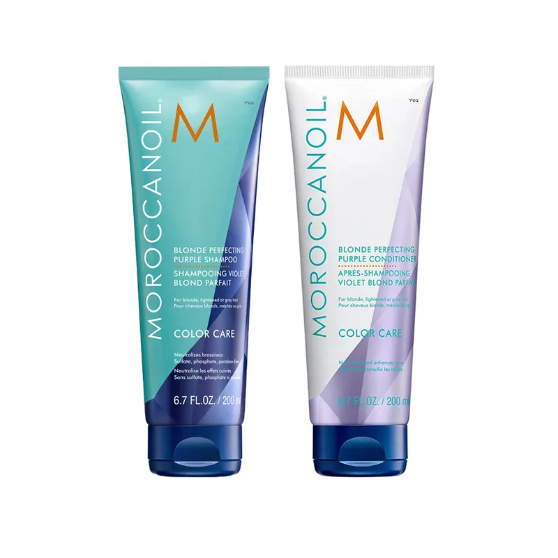 Moroccanoil Blonde Perfecting Purple Set Shampoo 200 ml + Conditioner 200 ml Bestpreis