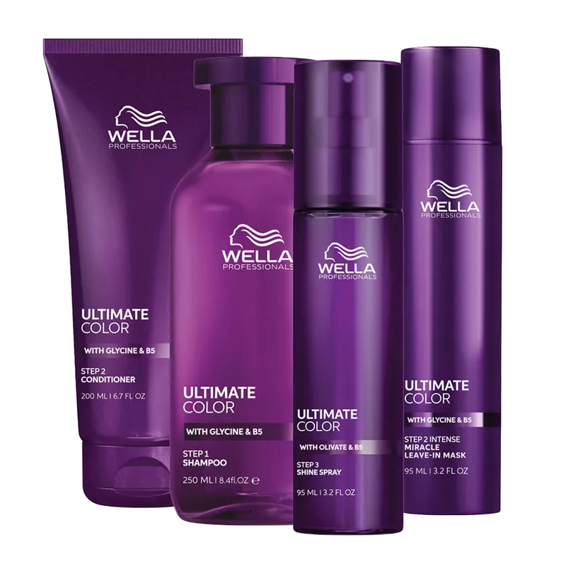 Sale Wella Professionals Ultimate Color Set Shampoo 250 ml + Conditioner 200 ml + Miracle Leave-in Mask 95 ml + Shine Spray 95 ml