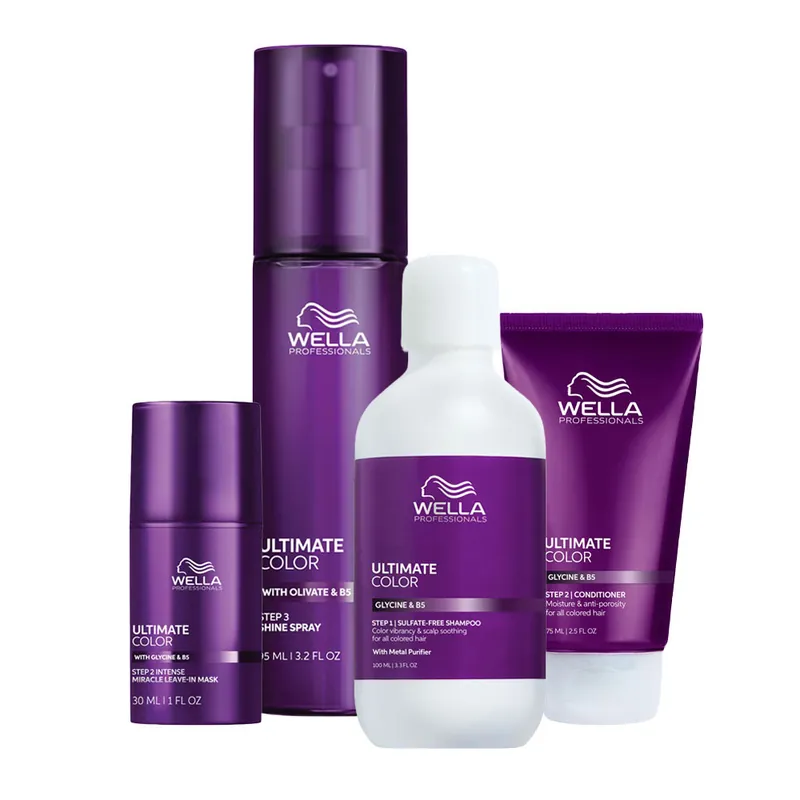 Markenware Wella Professionals Ultimate Color Set Shampoo 100 ml + Conditioner 75 ml + Miracle Leave-in Mask 30 ml + Shine Spray 95 ml
