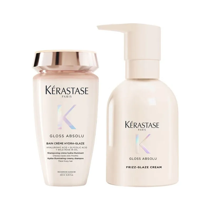 KÉRASTASE Gloss Absolu Set Bain Crème Hydra Glaze 250 ml + Frizz Glaze Cream 240 ml Schnäppchen