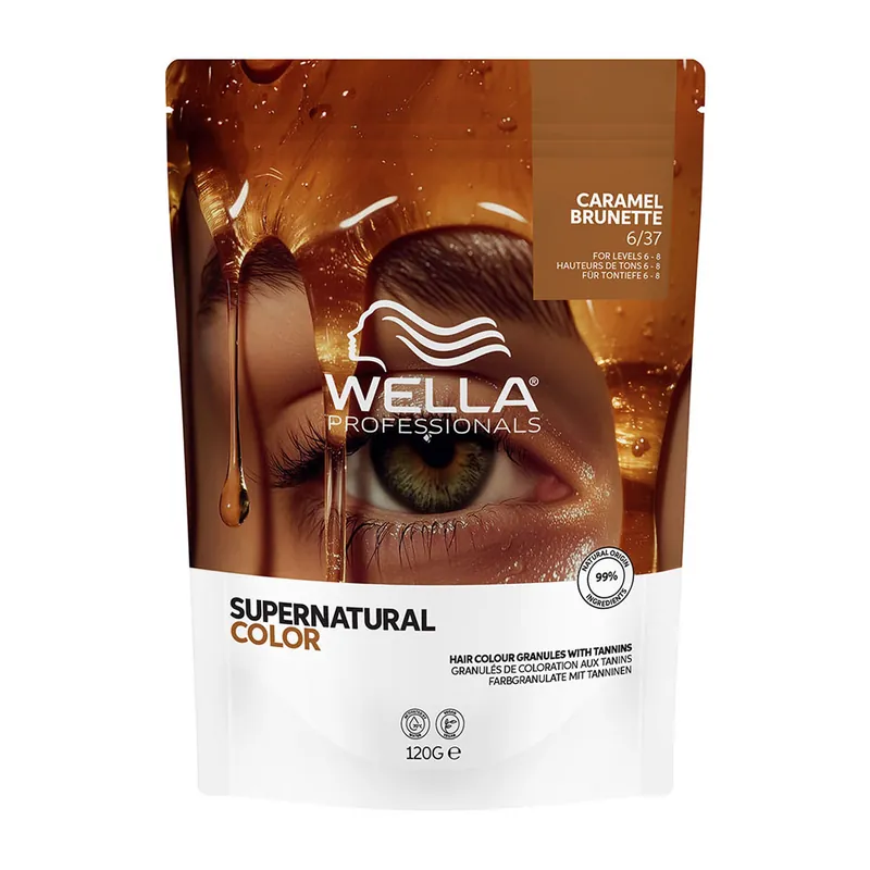 Wella Supernatural Color 6/37 Caramel Brunette 120 g Preisreduziert