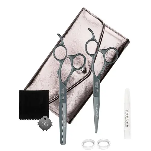 Olivia Garden SilkCut PRO 2er Set Charcoal HS 5,75''/MS EUR RH LTE Versand Am Gleichen Tag