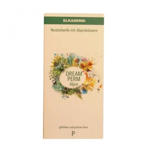 Preiswert Elkaderm Dream Perm Alpin P gefärbtes/poröses Naturhaar DW Set Well Lotion 80 ml + Fixierung 100 ml