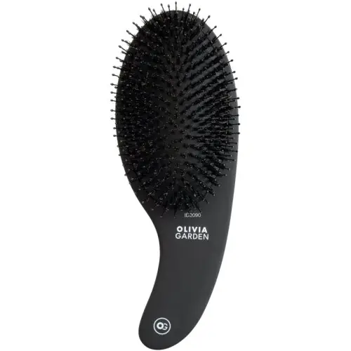 Highlight Olivia Garden Expert Care Curve Wildschwein-/Nylonborsten Matt Schwarz