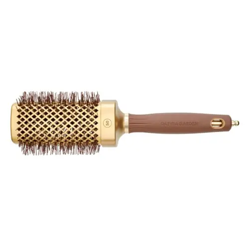 Nur Für Kurze Zeit Olivia Garden Expert Blowout Straight Gewellte Borsten Gold&Braun 50 mm