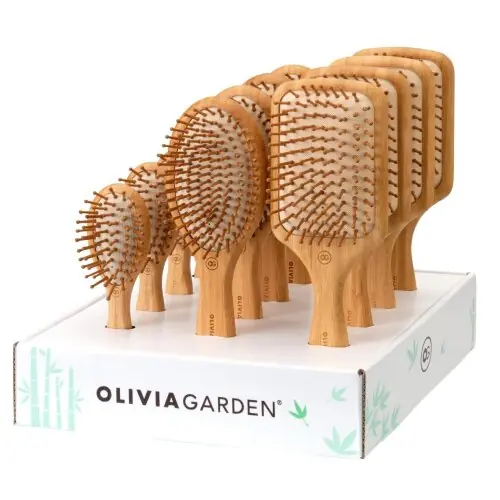 Geprüft Olivia Garden Bamboo Touch Massagebürsten, 12er Display