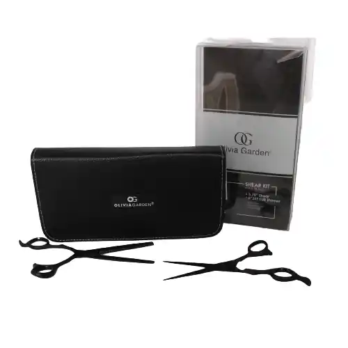 Olivia Garden SilkCut PRO Matt Black 2er Set HS 5,75''/MS 6,0'' EUR RH Preisknaller